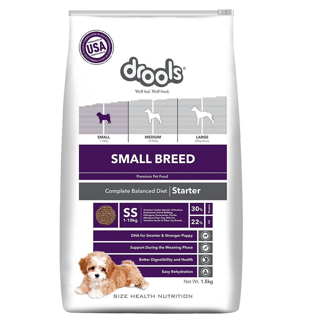 Drools starter dog clearance food