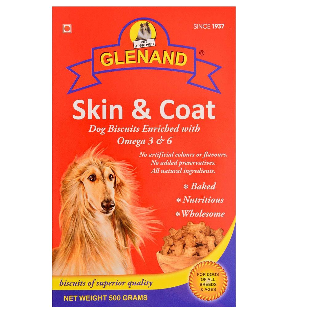 Glenand Skin Coat Dog Biscuits 500 gm