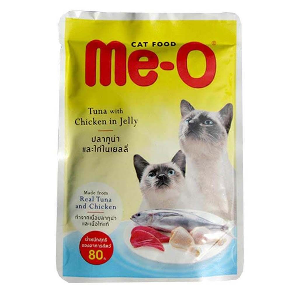 MeO Tuna With Chicken In Jelly Adult Cat Food Pouch 80 gm