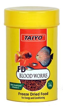 Taiyo Blood Worms Freeze Dried Fish Food 10 gm